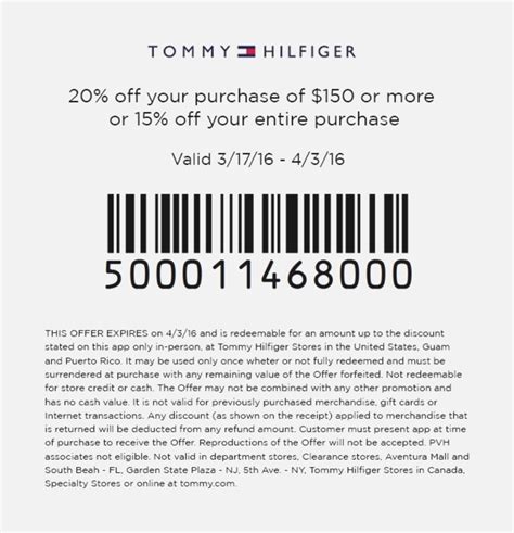 tommy hilfiger coupons|tommy hilfiger outlet clearance.